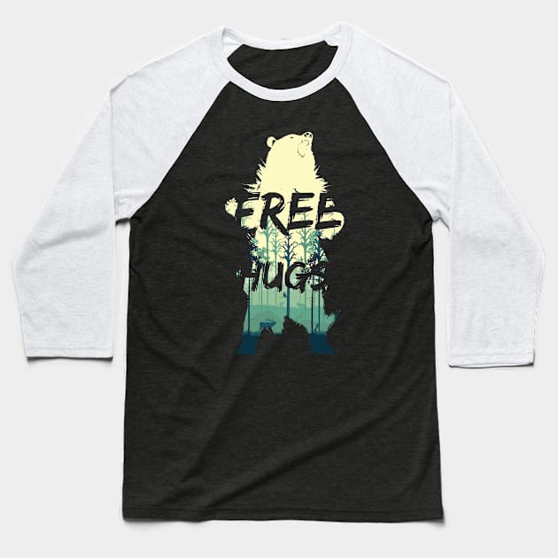 free bear hugs Baseball T-Shirt by Pradeep Chauhan